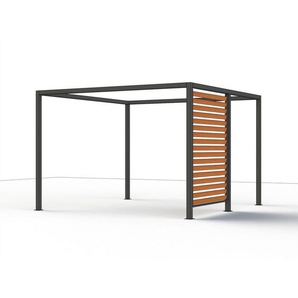 Siena Garden Pavillon-Sichtschutz, Braun, Anthrazit, Metall, 160x210x0.5 cm, Sonnen- & Sichtschutz, Sichtschutz