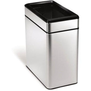 Simplehuman 10L Profil-Offener Eimer gebrsteter Edelstahl