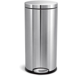 Simplehuman 30L runder Tretmlleimer gebrsteter Edelstahl