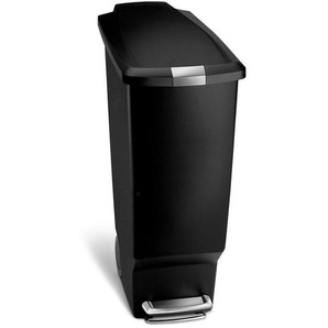 Simplehuman 40L schlanker Treteimer schwarzer Kunststoff