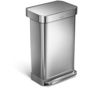 Simplehuman 45L rechteckiger Behlter mit Liner-Tasche gebrstet