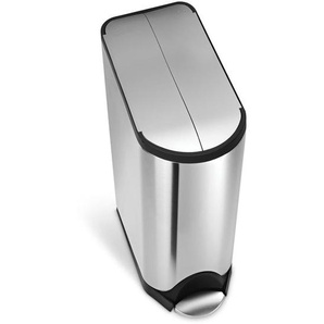 Simplehuman 45L Schmetterlings-Tretmlleimer gebrsteter Edelstahl