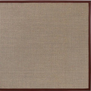 Sisalteppich DEKOWE Brasil Teppiche Gr. B: 200cm, 6mm, L: 290cm, braun Flachgewebe, Obermaterial: 100% Sisal, mit Bordüre, Wohnzimmer