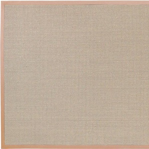 Sisalteppich DEKOWE Brasil Teppiche Gr. B: 240cm, 6mm, L: 340cm, beige (natur) Flachgewebe, Obermaterial: 100% Sisal, mit Bordüre, Wohnzimmer