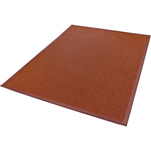 Sisalteppich DEKOWE Mara S2 mit Bordüre, orange (terra), B:240cm H:5mm L:340cm, Sisal, Teppiche, Flachgewebe, Material: 100% Sisal, Wohnzimmer, Kundenliebling