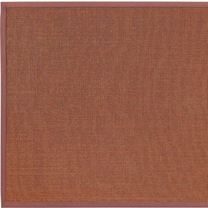 Sisalteppich DEKOWE Mara S2 mit Bordüre Spezial Teppiche Gr. B: 100cm, 5mm, L: 250cm, orange (terra) 100% Sisal, auch als Läufer, Wohnzimmer