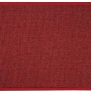 Sisalteppich DEKOWE Mara S2 mit Bordüre Spezial Teppiche Gr. B: 170cm, 5mm, L: 240cm, rot (rot-meliert) 100% Sisal, auch als Läufer, Wohnzimmer