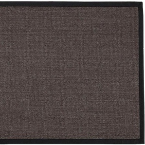 Sisalteppich DEKOWE Mara S2 mit Bordüre Spezial Teppiche Gr. B: 170cm, 5mm, L: 240cm, schwarz (schwarz-meliert) 100% Sisal, auch als Läufer, Wohnzimmer