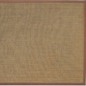 Sisalteppich DEKOWE Mara S2 mit Bordüre Spezial Teppiche Gr. B: 200cm, 5mm, L: 250cm, braun (nuss) 100% Sisal, auch als Läufer, Wohnzimmer