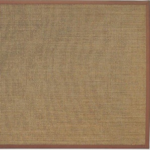 Sisalteppich DEKOWE Mara S2 mit Bordüre Spezial Teppiche Gr. B/L: 140 cm x 200 cm, 5 mm, 1 St., braun (nuss) Esszimmerteppiche 100% Sisal, auch als Läufer, Wohnzimmer