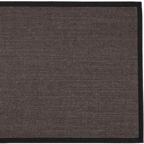 Sisalteppich DEKOWE Mara S2 mit Bordüre Spezial Teppiche Gr. B/L: 150 cm x 180 cm, 5 mm, 1 St., schwarz (schwarz, meliert) Esszimmerteppiche 100% Sisal, auch als Läufer, Wohnzimmer