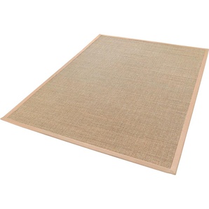 Sisalteppich DEKOWE Mara S2 mit Bordüre Teppiche Gr. B: 200cm, 5mm, L: 290cm, beige (champagner/meliert) Flachgewebe, Material: 100% Sisal, Wohnzimmer