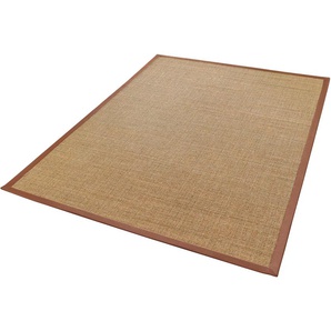 Sisalteppich DEKOWE Mara S2 mit Bordüre Teppiche Gr. B: 200cm, 5mm, L: 290cm, braun (haselnuss) Flachgewebe, Material: 100% Sisal, Wohnzimmer