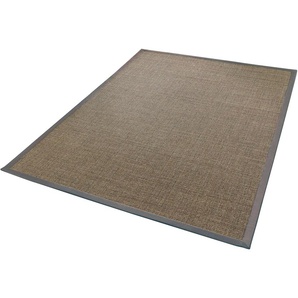 Sisalteppich DEKOWE Mara S2 mit Bordüre Teppiche Gr. B: 200cm, 5mm, L: 290cm, grau (smoke) Flachgewebe, Material: 100% Sisal, Wohnzimmer