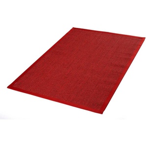 Sisalteppich DEKOWE Mara S2 mit Bordüre Teppiche Gr. B: 200cm, 5mm, L: 290cm, rot (rot/meliert) Flachgewebe, Material: 100% Sisal, Wohnzimmer