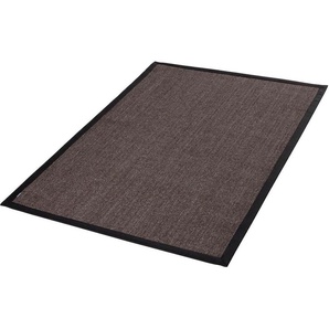 Sisalteppich DEKOWE Mara S2 mit Bordüre Teppiche Gr. B: 200cm, 5mm, L: 290cm, schwarz (schwarz/meliert) Flachgewebe, Material: 100% Sisal, Wohnzimmer