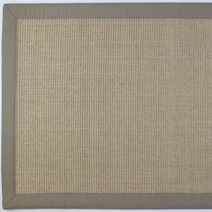 Sisalteppich HOME AFFAIRE Arradon Teppiche Gr. B/L: 133 cm x 190 cm, 5 mm, 1 St., grau (kieselgrau) Esszimmerteppiche Bordürenteppich, Flachgewebe, reines Sisal, leicht meliert