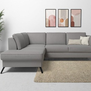 sit&more Ecksofa Olsen L-Form, inklusive Sitztiefenverstellung, wahlweise mit Bettfunktion, 15cm hoch