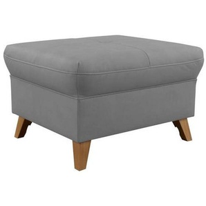 Sit & More Hocker, Hellgrau, Textil, Buche, massiv, rechteckig, 76x47x63 cm, Made in EU, Wohnzimmer, Hocker, Sitzhocker