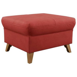 Sit & More Hocker, Rot, Textil, Buche, massiv, rechteckig, 76x47x63 cm, Made in EU, Wohnzimmer, Hocker, Sitzhocker