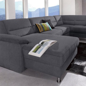 sit&more Wohnlandschaft Ascara U-Form, inklusive Boxspring/Federkern-Polsterung, wahlweise mit Bettfunktion