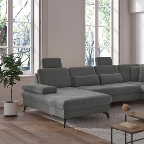 sit&more Wohnlandschaft Morris U-Form inkl. Sitztiefenverstellung, wahlweise mit Bettfunktion, Bettkasten und Armteilverstellung