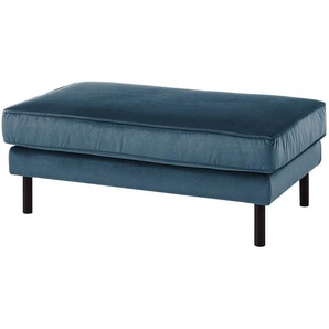 Sitzbank Samt 111 x 45 x 66cm Blau