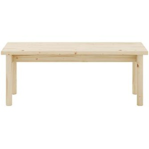 Sitzbank KARUP DESIGN PACE BENCH Sitzbänke Gr. B/H/T: 120 cm x 45 cm x 40 cm, braun (klar lackiert) aus FSC-zertifiziertem Kiefernholz, Größe 120 x 40 cm.