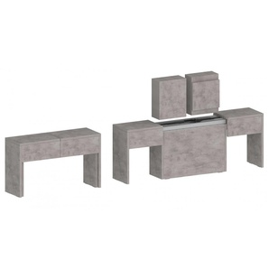 Sitzgruppe INOSIGN Praktika Sitzmöbel-Sets Gr. B/H/T: 290cm x 45cm x 25cm, Metallauszug, silberfarben (silver beton) Essbank Je Bank ausziehbar bis 290 cm