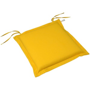 Sitzkissen INDOBA Premium Dekokissen_Sitzkissen_Kissenhüllen Gr. B/L: 50 cm x 50 cm, 6 St., gelb (gelb, unifarben) Sitzkissen 6er Set, extra dick - Gelb IND-70444-AUSK-6