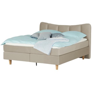 Boxspringbett  Dalur ¦ beige ¦ Maße (cm): B: 140 H: 110