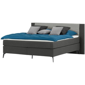 Boxspringbett  Synda ¦ grau ¦ Maße (cm): B: 200 H: 107