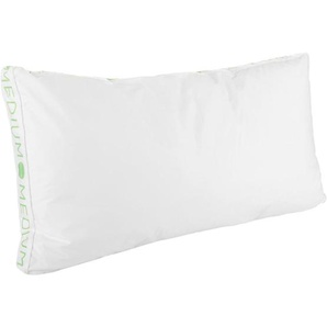 Sleeptex Kopfkissen Comfy Medium, Weiß, Grün, Textil, Schriftzug, Füllung: Polyester, 40x80 cm, Oeko-Tex® Standard 100, weich und anschmiegsam, pflegeleicht, hygienisch, Schlaftextilien, Kopfkissen & Nackenkissen, Kopfkissen