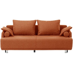 smart Sofa mit Schlaffunktion  Zamira ¦ orange ¦ Maße (cm): B: 218 H: 94 T: 97