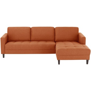 smart Ecksofa  Geradine ¦ orange ¦ Maße (cm): B: 260 H: 85 T: 170