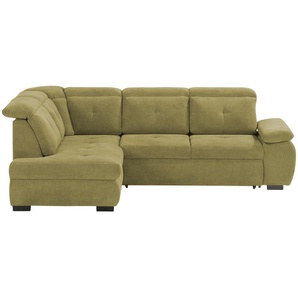 smart Ecksofa  Tamara ¦ grün ¦ Maße (cm): B: 252 H: 90 T: 192