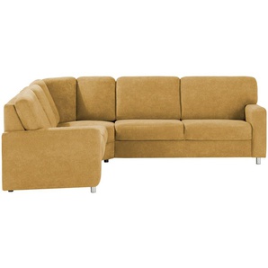 smart Ecksofa  Valencia ¦ gelb ¦ Maße (cm): B: 266 H: 90 T: 236