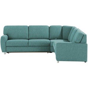 smart Ecksofa  Valencia ¦ türkis/petrol ¦ Maße (cm): B: 270 H: 90 T: 240