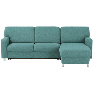 smart Ecksofa  Valencia ¦ türkis/petrol ¦ Maße (cm): B: 267 H: 90 T: 173