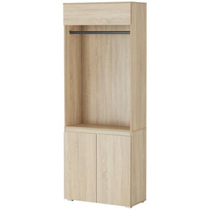 smart Garderobenschrank  Ben ¦ holzfarben ¦ Maße (cm): B: 80 H: 210 T: 37