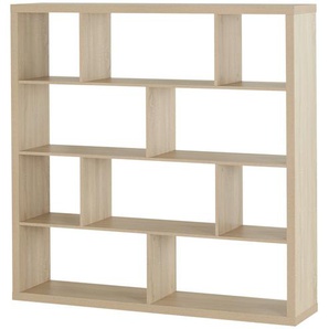 smart Raumteiler mit 10 Fächern Up2U - holzfarben - Materialmix - 150,1 cm - 150,1 cm - 35 cm | Möbel Kraft