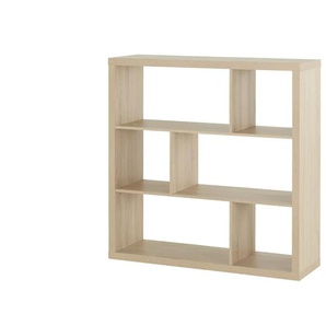 smart Raumteiler mit 6 Fächern Up2U - holzfarben - Materialmix - 114,3 cm - 114,3 cm - 35 cm | Möbel Kraft