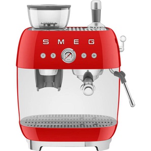 SMEG Espressomaschine EGF03RDEU Kaffeemaschinen mit integrierter Kaffeemühle rot Espressomaschine