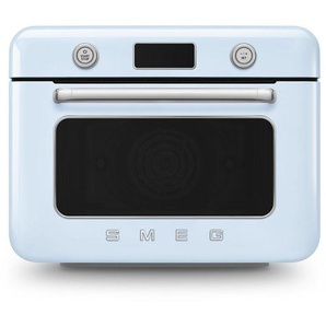 Smeg Minibackofen 50´s Style, Pastellblau, Metall, 50x40x51 cm, Timer, akustisches Signal Ein-/Aus, Display, elektronischer Innenbeleuchtung, elektronische Temperaturregelung, Wassertank abnehmbar, Küchengeräte, Sonstige Küchengeräte