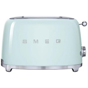 Smeg Toaster 50´s Style, Hellgrün, Metall, 32.5x19.8x19.5 cm, Krümelschublade, Auftaufunktion, Aufwärmfunktion, Schnellstoppfunktion, automatischer Auswurf nach Röstende, automatische Zentrierung der Toastscheibe, Bagel-Funktion, Küchengeräte, Toaster