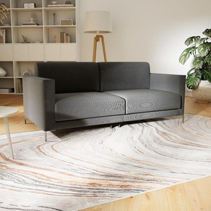 Sofa 2-Sitzer Anthrazit Strukturgewebe - Elegantes, gemütliches 2-Sitzer Sofa: Hochwertige Qualität, einzigartiges Design - 184 x 75 x 98 cm, konfigurierbar