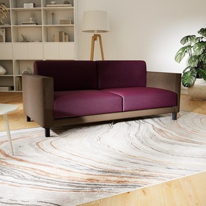 Sofa 2-Sitzer Brombeerrot Strukturgewebe - Elegantes, gemütliches 2-Sitzer Sofa: Hochwertige Qualität, einzigartiges Design - 184 x 75 x 98 cm, konfigurierbar