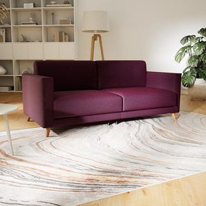 Sofa 2-Sitzer Brombeerrot Strukturgewebe - Elegantes, gemütliches 2-Sitzer Sofa: Hochwertige Qualität, einzigartiges Design - 185 x 75 x 98 cm, konfigurierbar