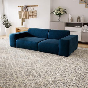 Sofa 2-Sitzer Samt Nachtblau Samt - Elegantes, gemütliches 2-Sitzer Sofa: Hochwertige Qualität, einzigartiges Design - 241 x 72 x 107 cm, konfigurierbar