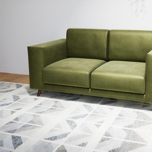 Sofa 2-Sitzer Samt Olivgrün Samt - Elegantes, gemütliches 2-Sitzer Sofa: Hochwertige Qualität, einzigartiges Design - 168 x 75 x 98 cm, konfigurierbar